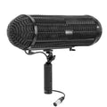 Representative Boya shotgun microphone windshield assembly on white - supplied design may vary