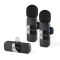 Boya BY-V2 wireless microphones with Lightning receiver on white