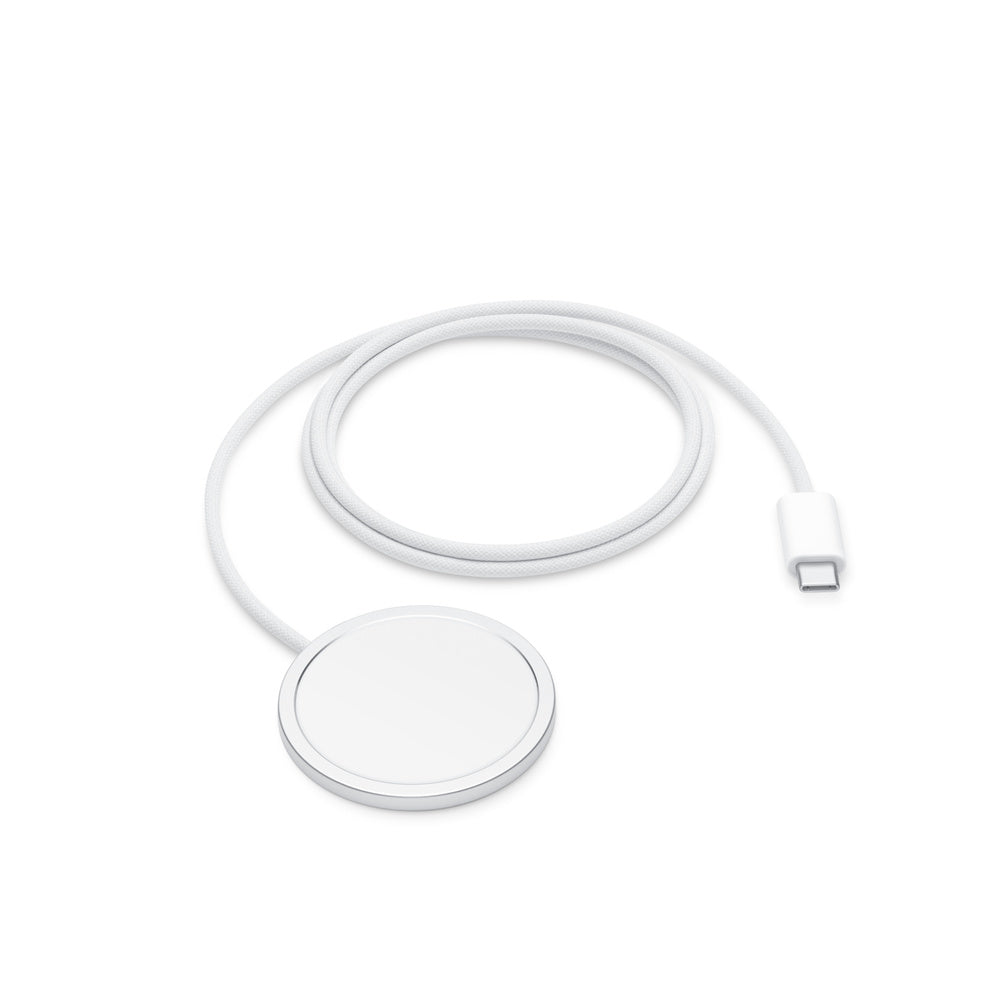 Manufacturer reference image of Apple MagSafe Charger with attached USB-C cable