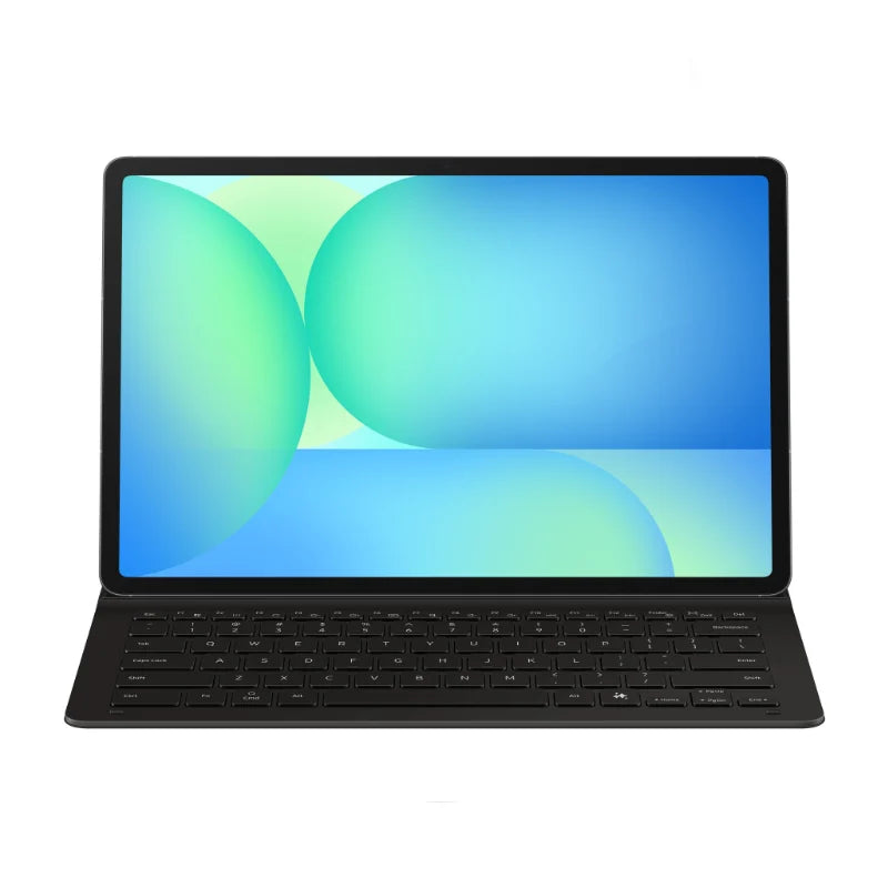 Representative product image for Samsung Galaxy Tab S10 FE+ 5G Keyboard. Keyboard only; any tablet/iPad shown is not included. Representative layout may vary.