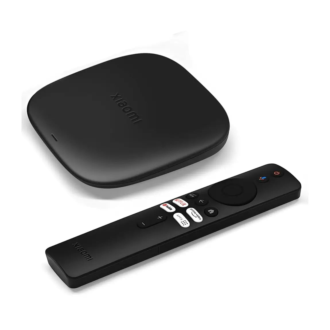 Xiaomi TV Box S third generation with remote on white