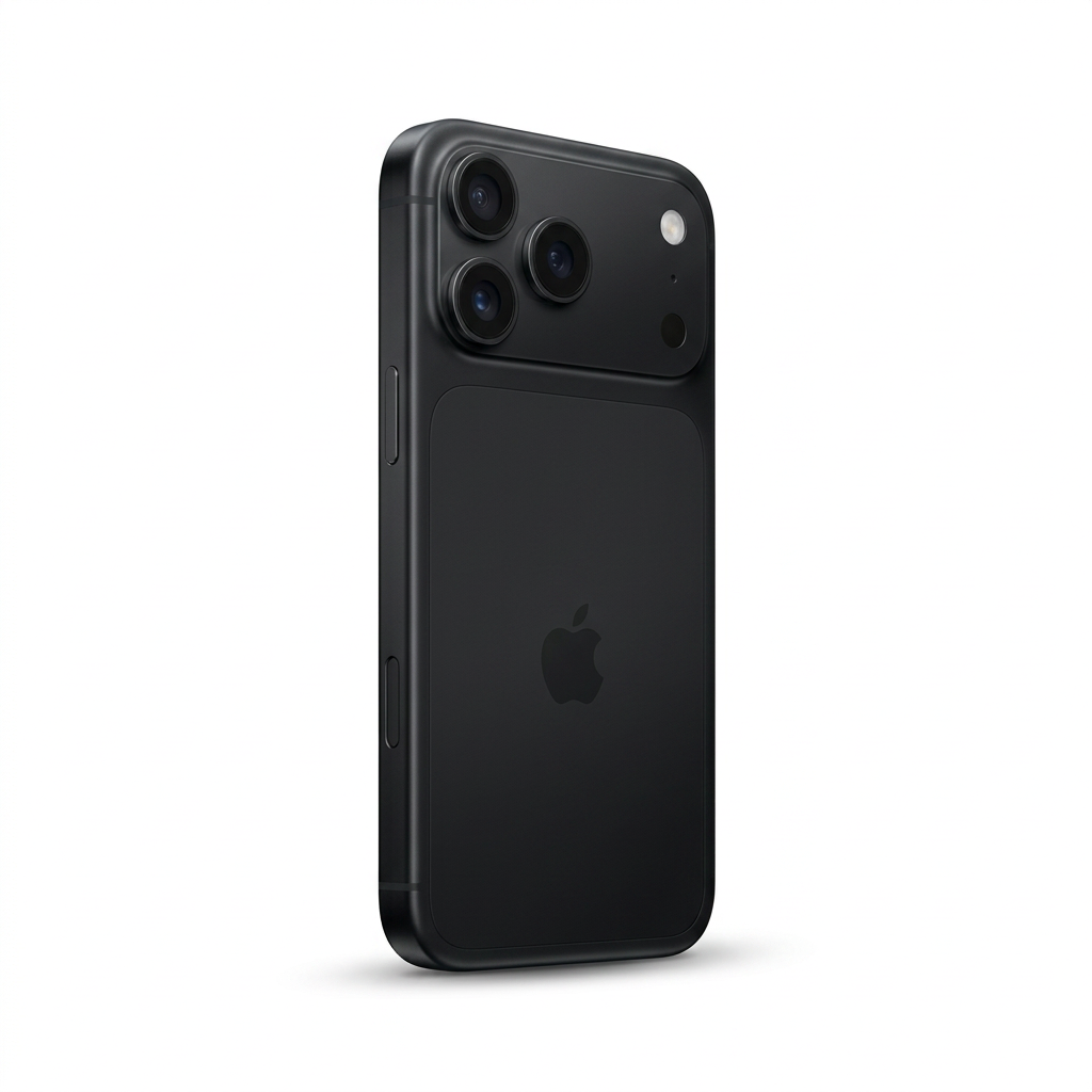 Black phone on white background