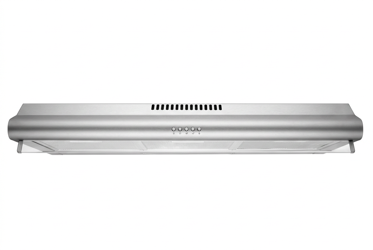 Hisense 90cm Slim Visor Cooker Hood - Stainless Steel Front View