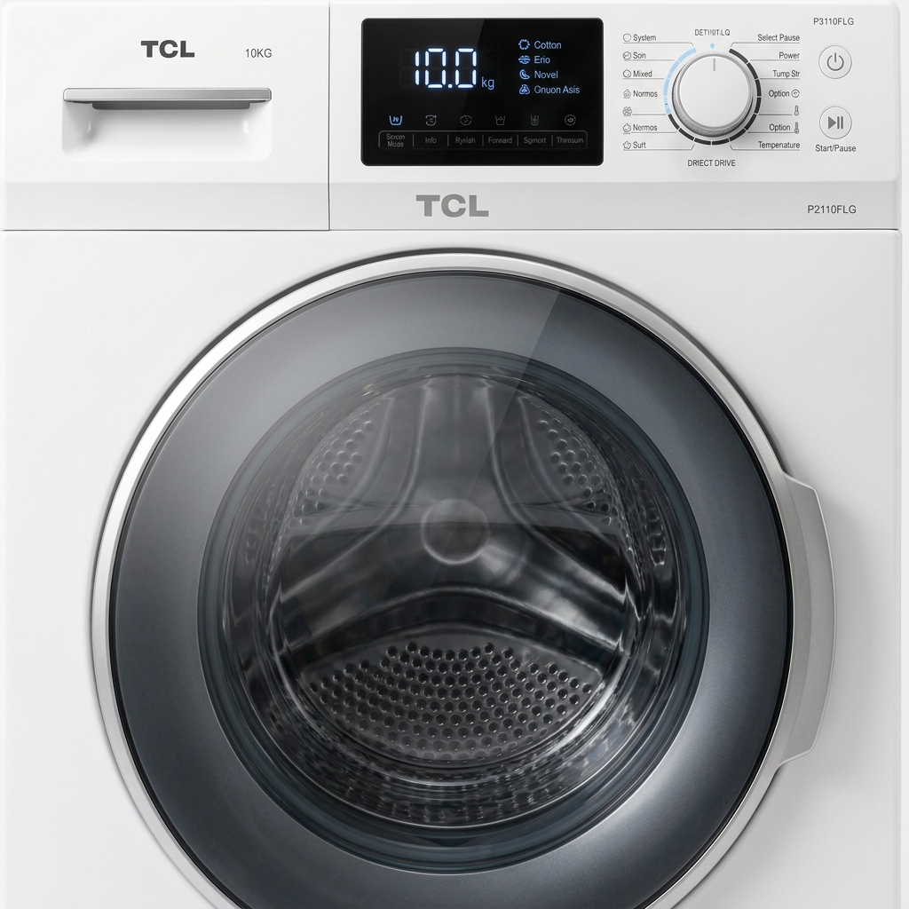 TCL 10KG Front Load Washing Machine - Door Close-up