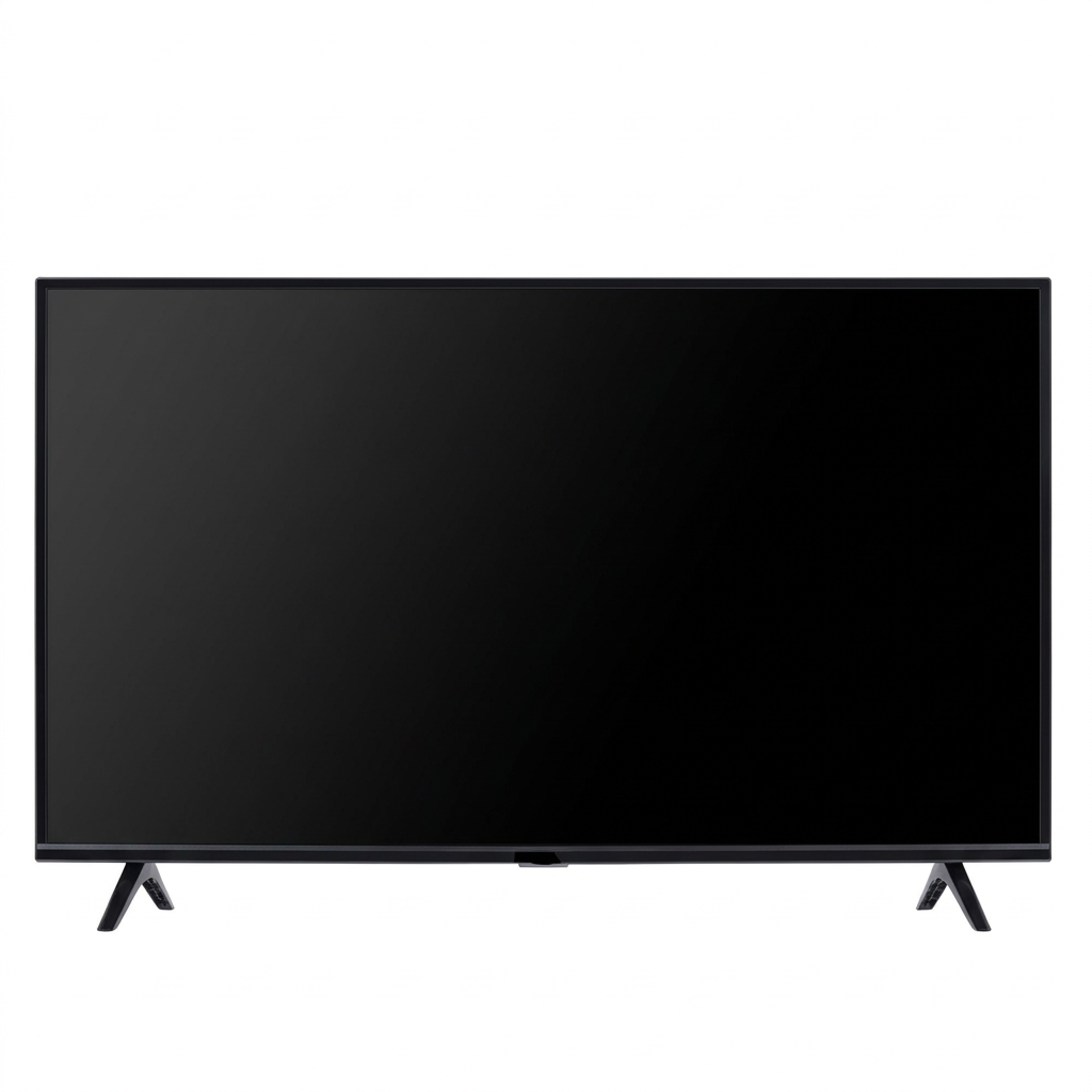 AI-edited Vitron 40-inch TV with screen off on white.