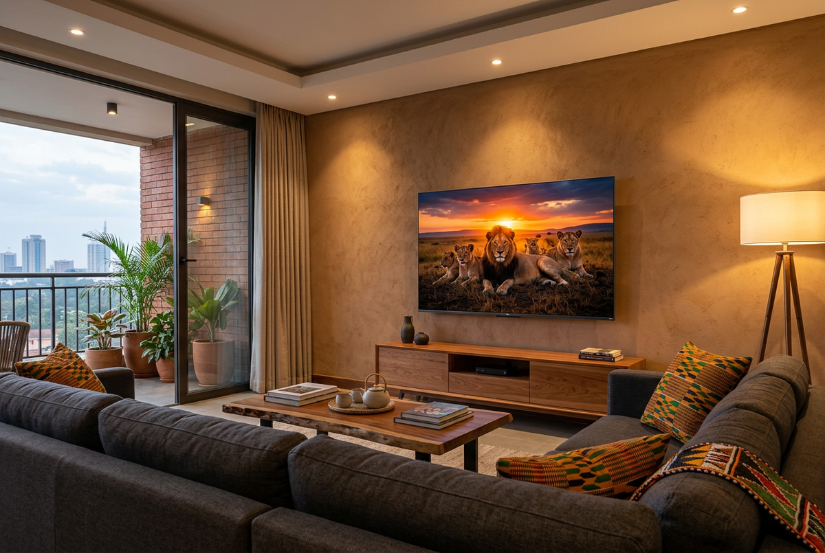 TCL 50T6C 50-Inch QLED 4K Smart Google TV - Living Room Lifestyle