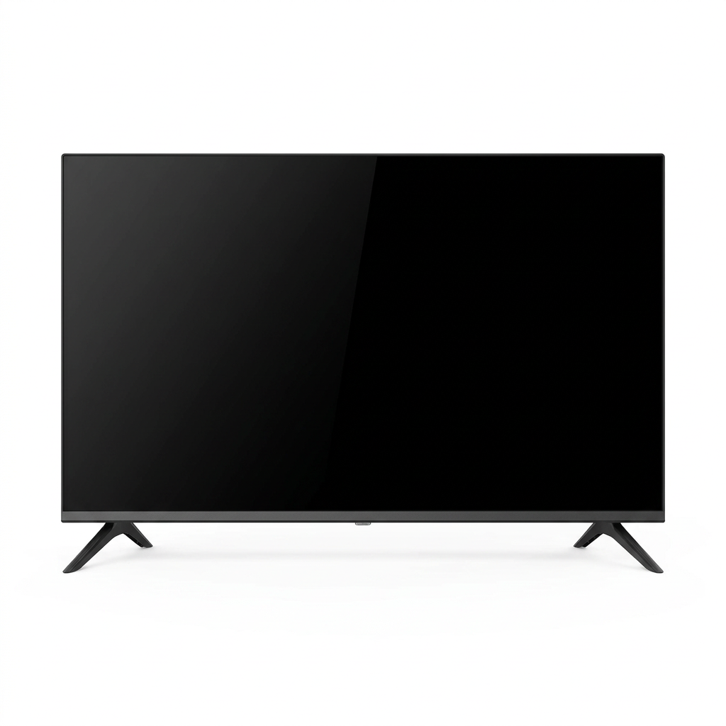 AI-edited Vitron 32-inch TV with screen off on white.