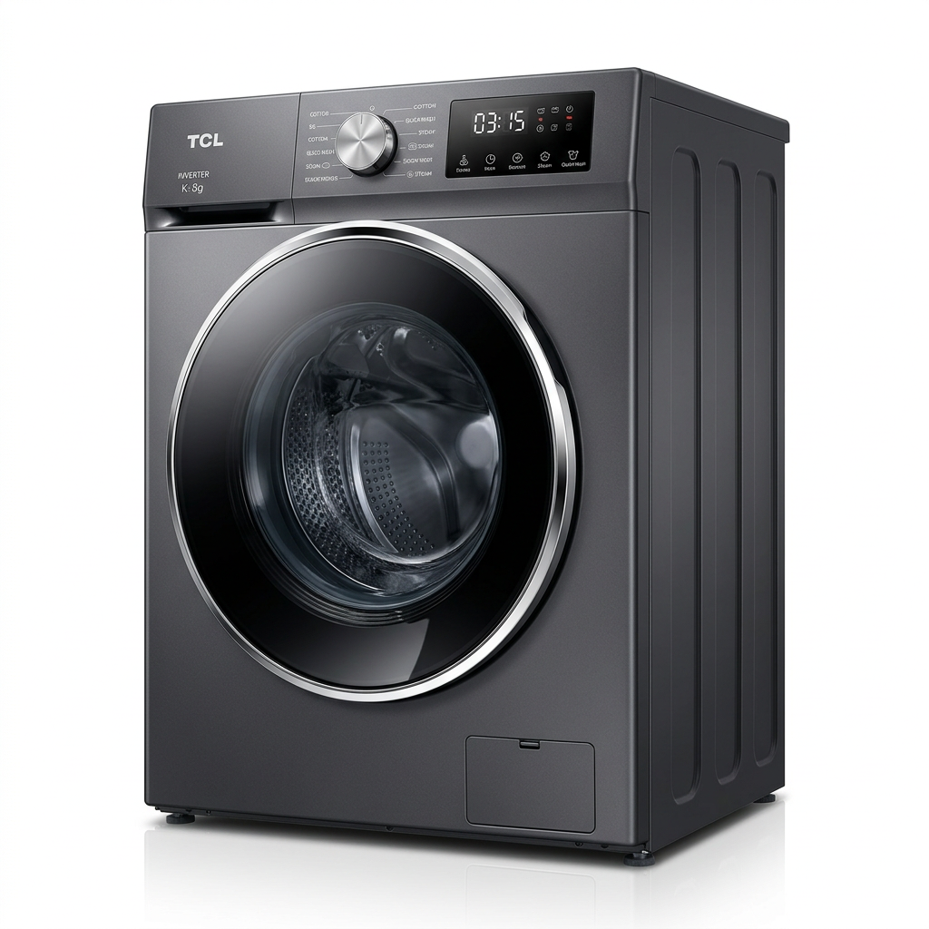 TCL P2110FLG 10kg Front Load Washing Machine - 3/4 Angle View