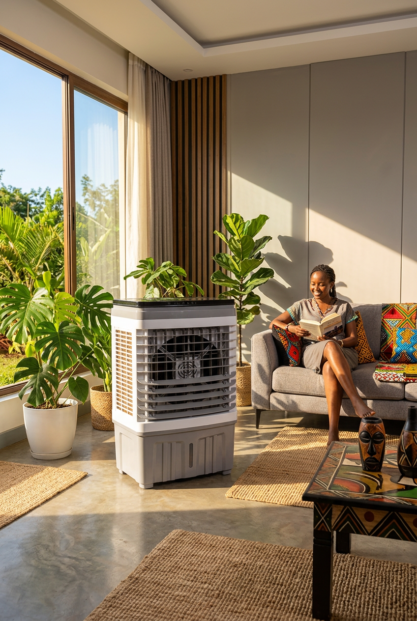 25L Evaporative Air Cooler - Living Room Lifestyle