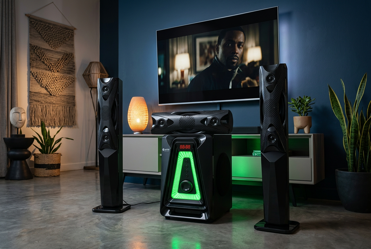 Amtec AM-316 3.1CH Hi-Fi Multimedia Speaker System - Living Room Lifestyle Setup