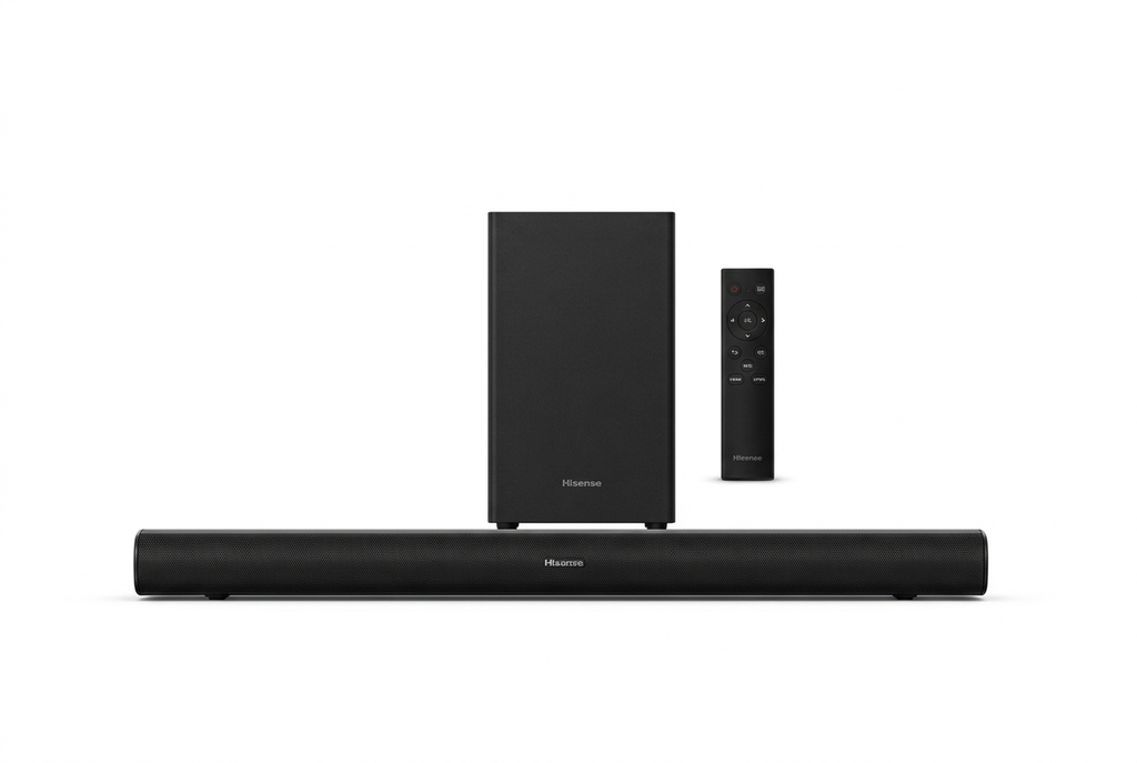 Hisense HS1800 2.1 Channel Sound Bar with Subwoofer - Full System