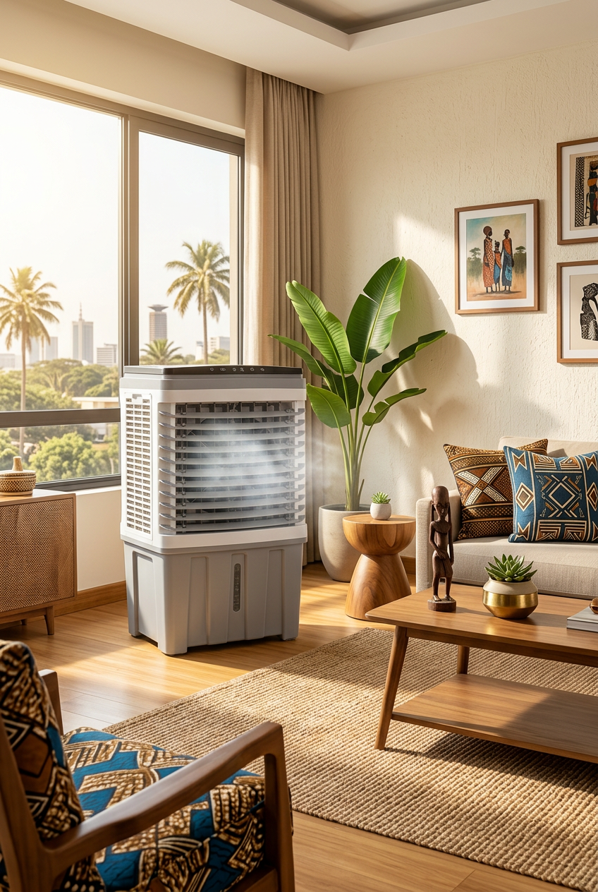 35L Evaporative Air Cooler GDS-820A - Living Room Lifestyle