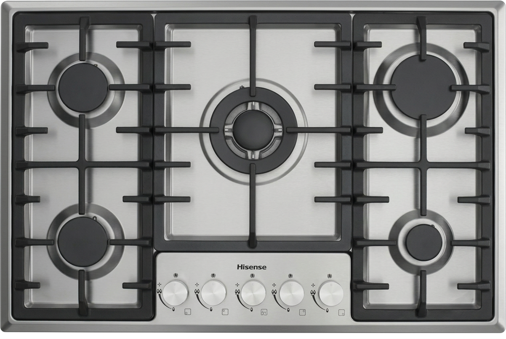 Hisense 76cm Built-In Gas Hob Stainless Steel - 5 Burners Product View