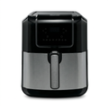AI-edited reference-based Hisense 6.3L black and silver single-basket air fryer normal view