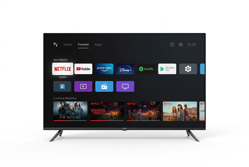Vitron HTC3288QS 32-Inch Full HD QLED Smart Android TV - Front View