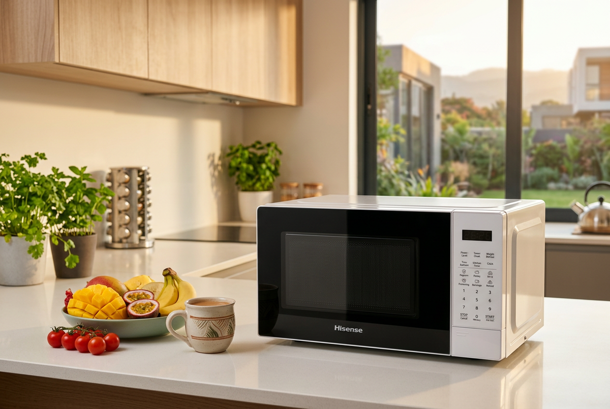 Hisense 20L White Microwave Oven - Kitchen Lifestyle