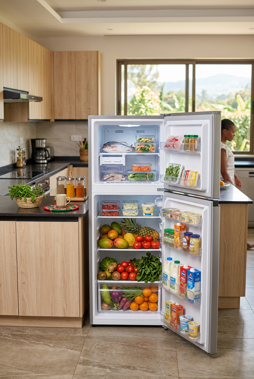 GNIX FR-277NF 247L No-Frost Double Door Refrigerator - Kitchen Lifestyle