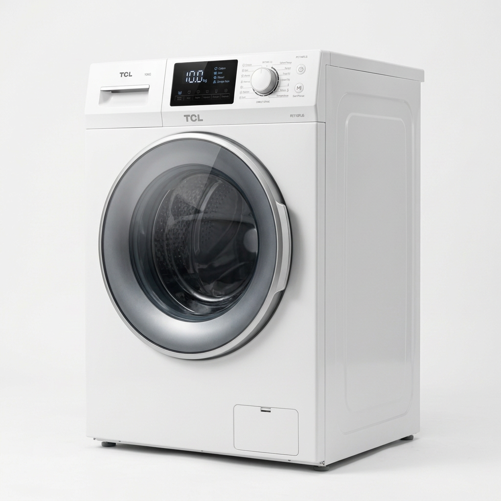 TCL 10KG Front Load Washing Machine - Side Angle