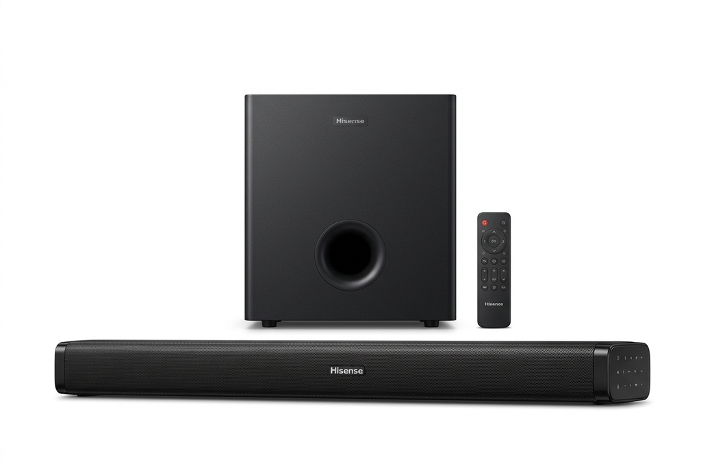 Hisense HS2100 240W 2.1CH Soundbar with Wireless Subwoofer - Full System