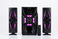 Amtec AM-315 3.1CH X-Bass Home Theater System - Full System Front View with Pink Purple LED