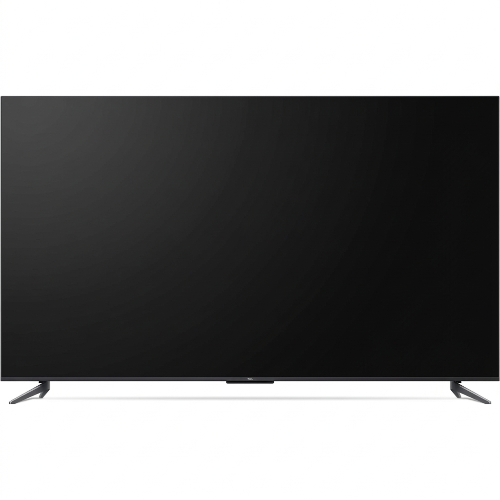 AI-edited TCL 55C645 55-inch television on white with screen off.