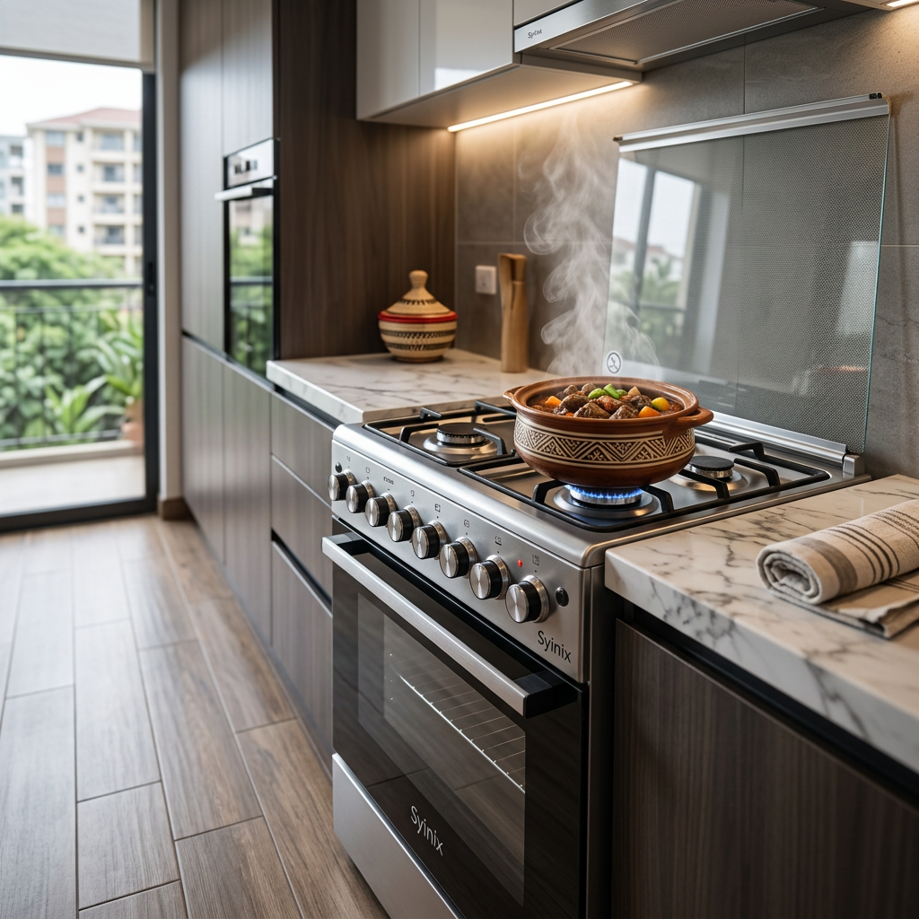 Syinix Q60GC3 60x60 Standing Cooker - Kitchen Lifestyle