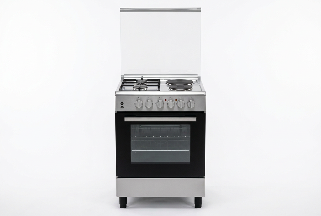 Hisense 60cm x 60cm Freestanding Cooker - Hybrid Hob Stainless Steel Product View