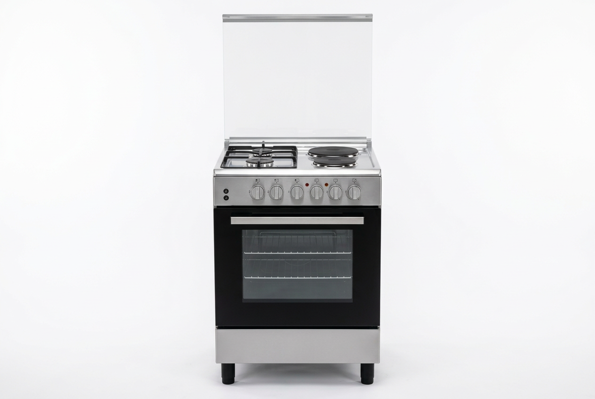 Hisense 60cm x 60cm Freestanding Cooker - Hybrid Hob Stainless Steel Product View