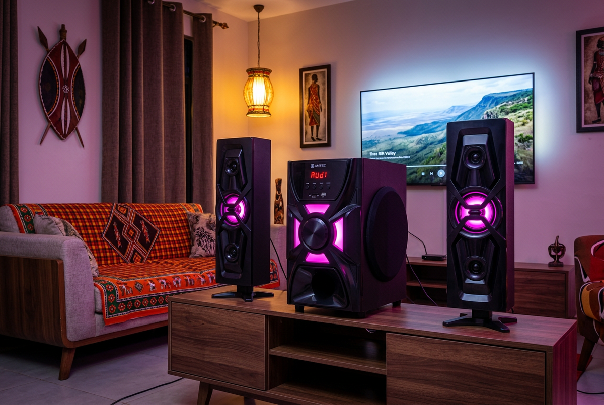 Amtec AM-315 3.1CH X-Bass Home Theater System - Living Room Lifestyle Setup
