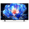 AI-edited TCL TV front view on white based on main reference; blue flower screen illustrative.