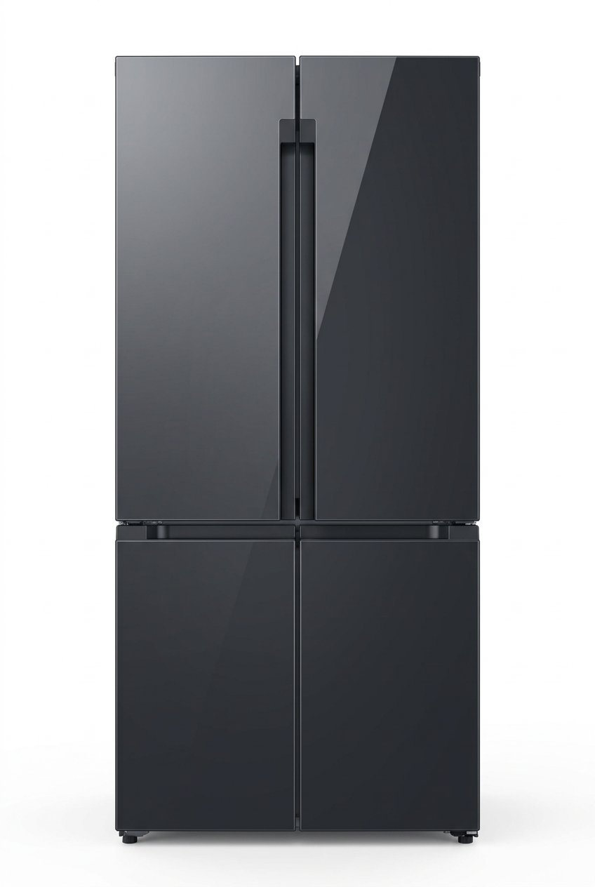 Syinix 421 Litres Glass Four Door Refrigerator - Front View