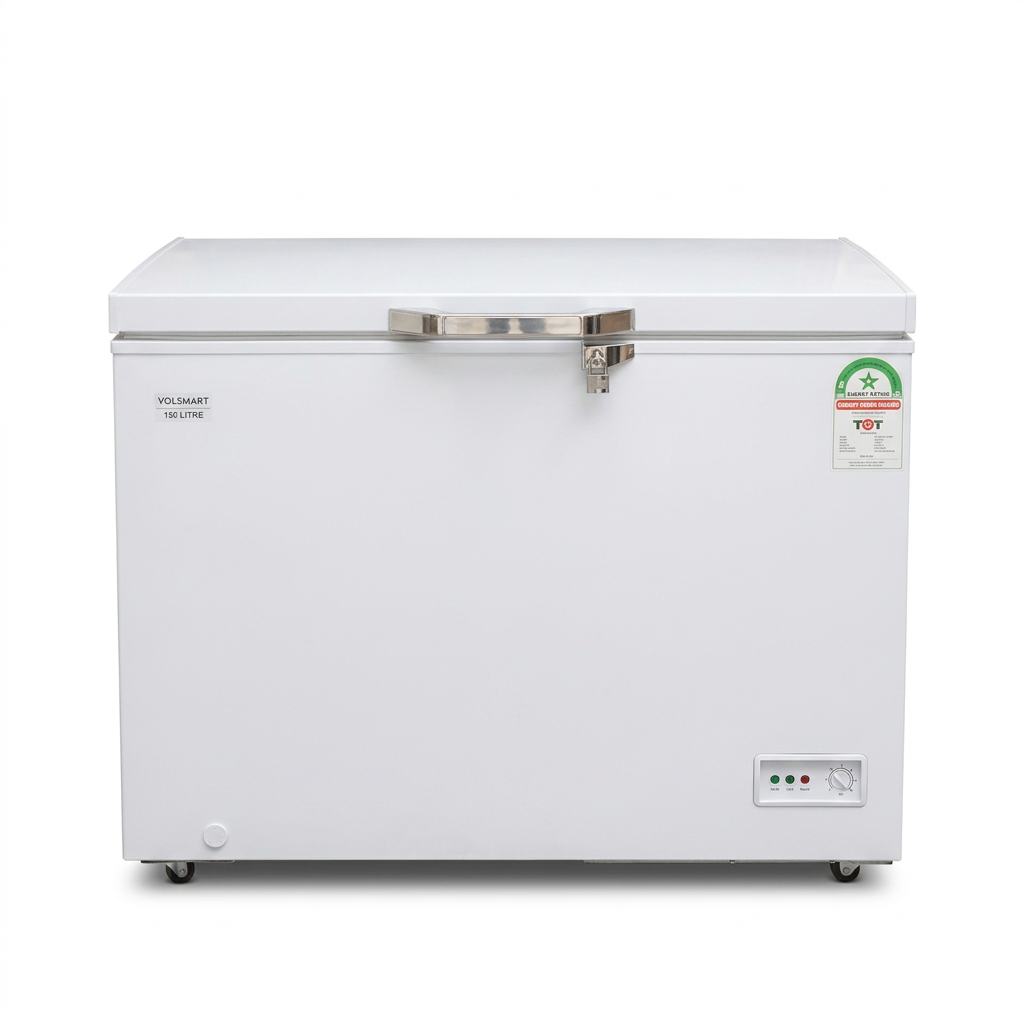 Volsmart 150L Chest Freezer - Closed Front View