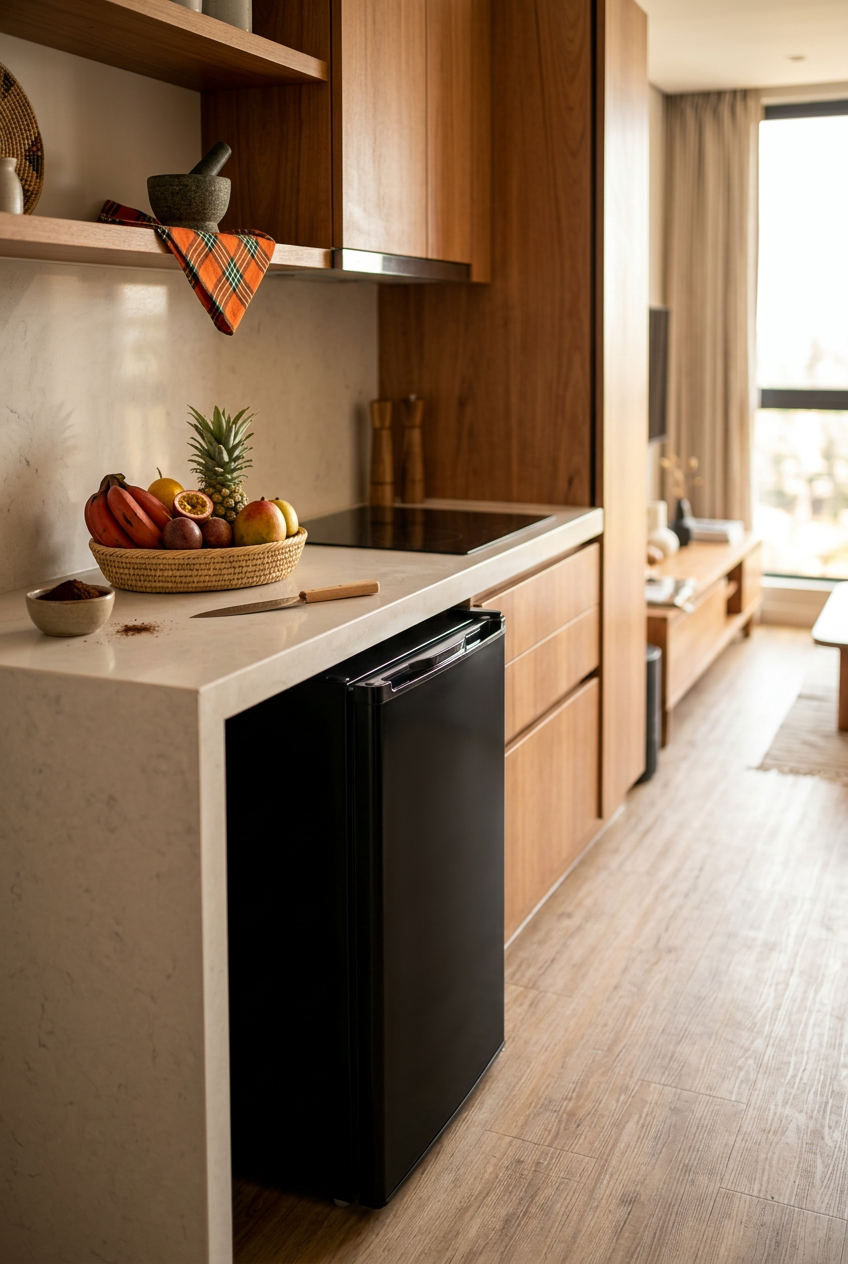 GNIX FR-120DF 90L Single Door Refrigerator - Kitchen Lifestyle