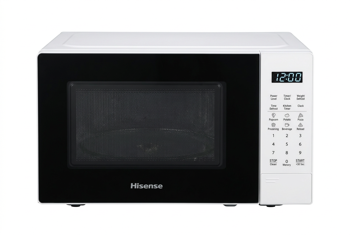 Hisense 20L White Microwave Oven - Front View