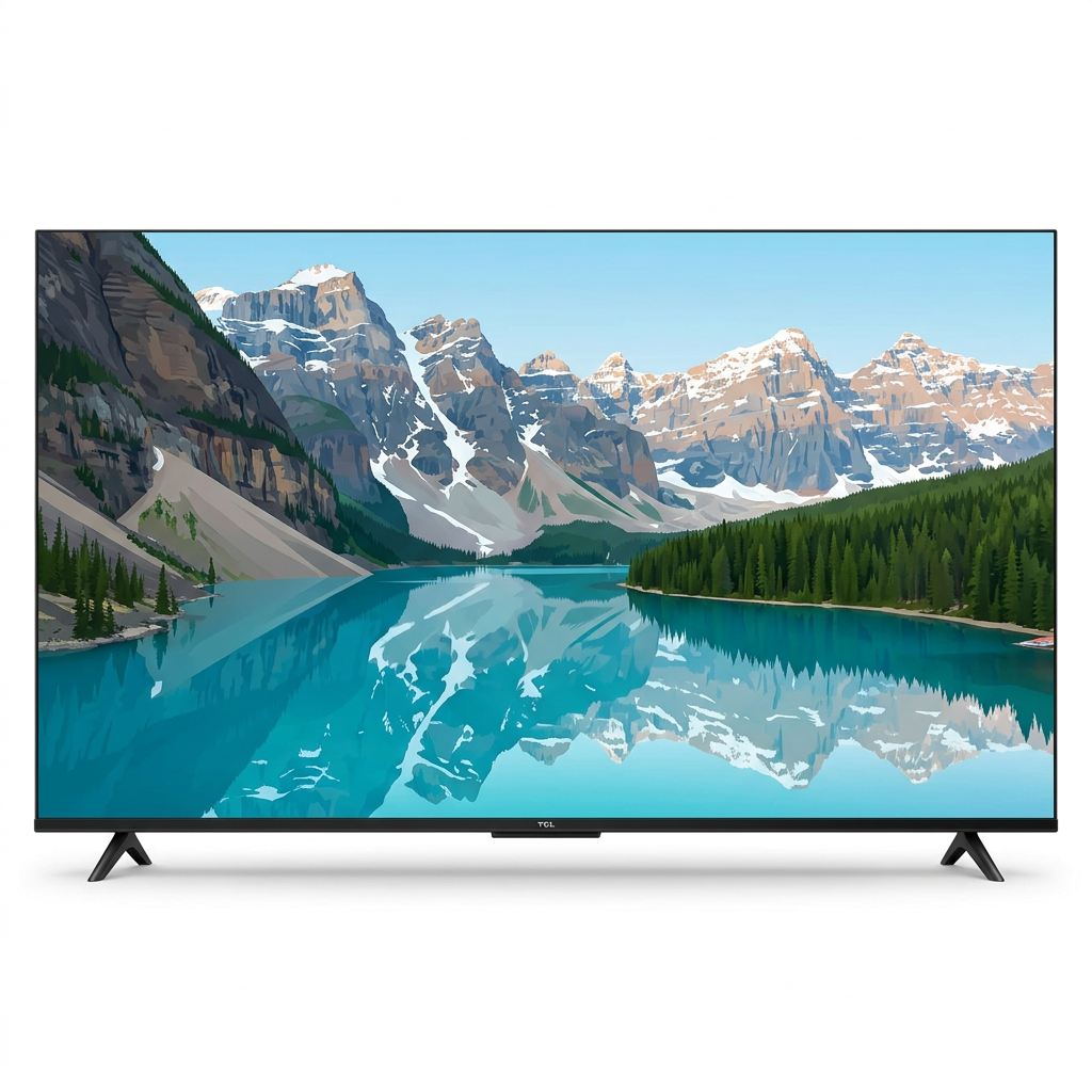 AI-edited TCL 58-inch P635 front view based on main reference; illustrative screen.