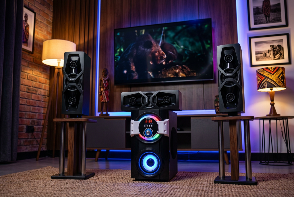 Amtec AM-310 3.1CH 12000W PMPO Multimedia Speaker System - Living Room Lifestyle Setup