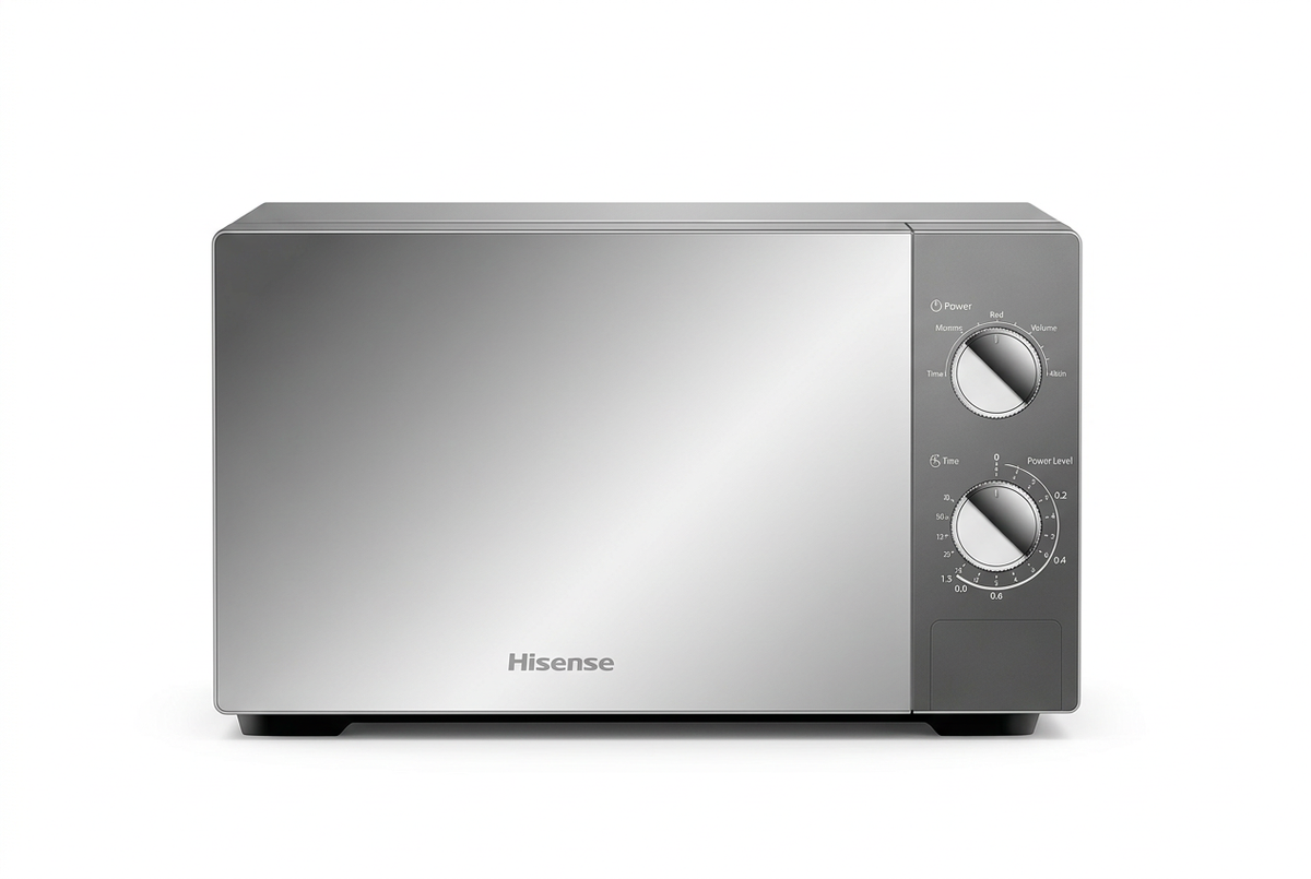 Hisense 20L Silver Manual Microwave Oven - Front View