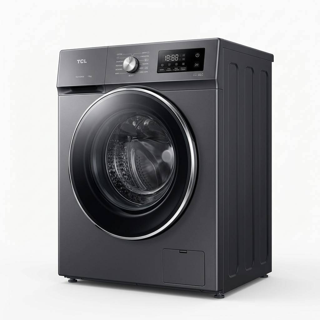 TCL C7110FLG 10kg Front Load Washing Machine - 3/4 Angle View