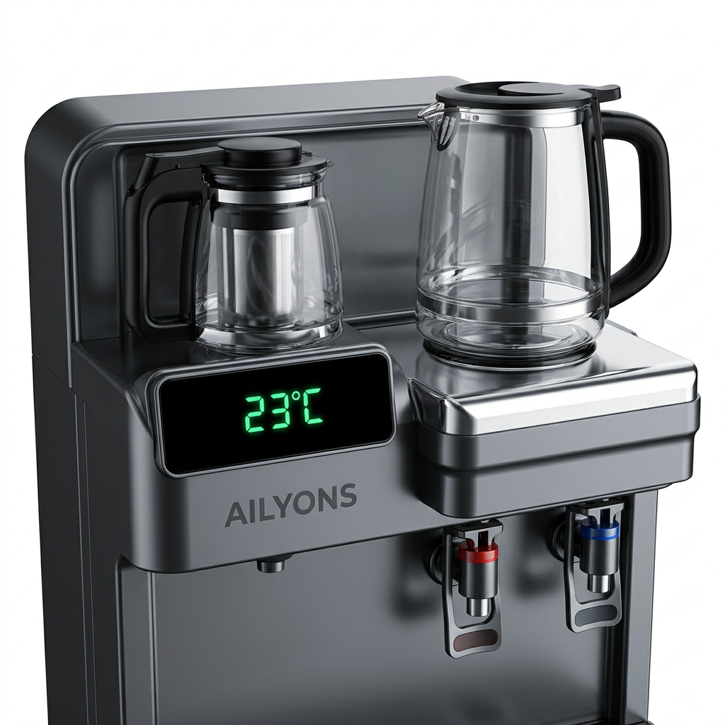 Ailyons Hot & Cold Bottom Load Water Dispenser - Top Panel Close-up