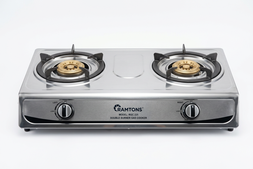 Ramtons RG/518 Double Burner Gas Cooker - Front View