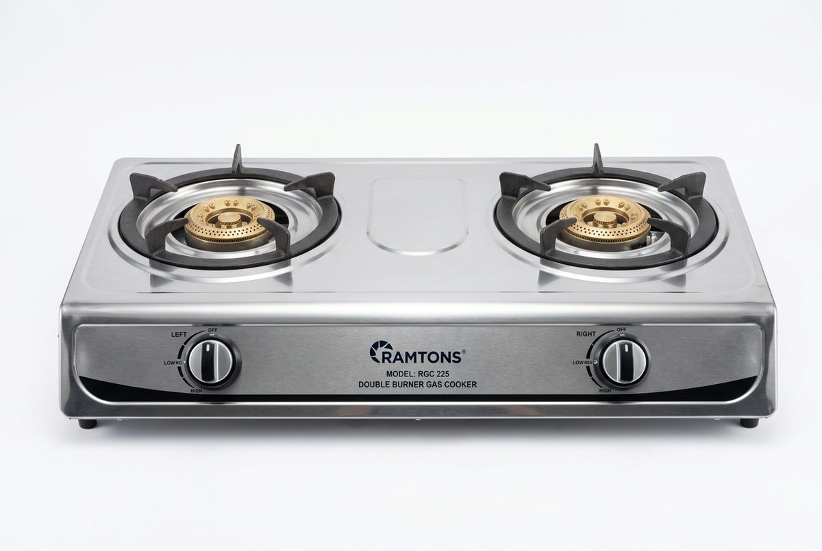 Ramtons RG/518 Double Burner Gas Cooker - Front View