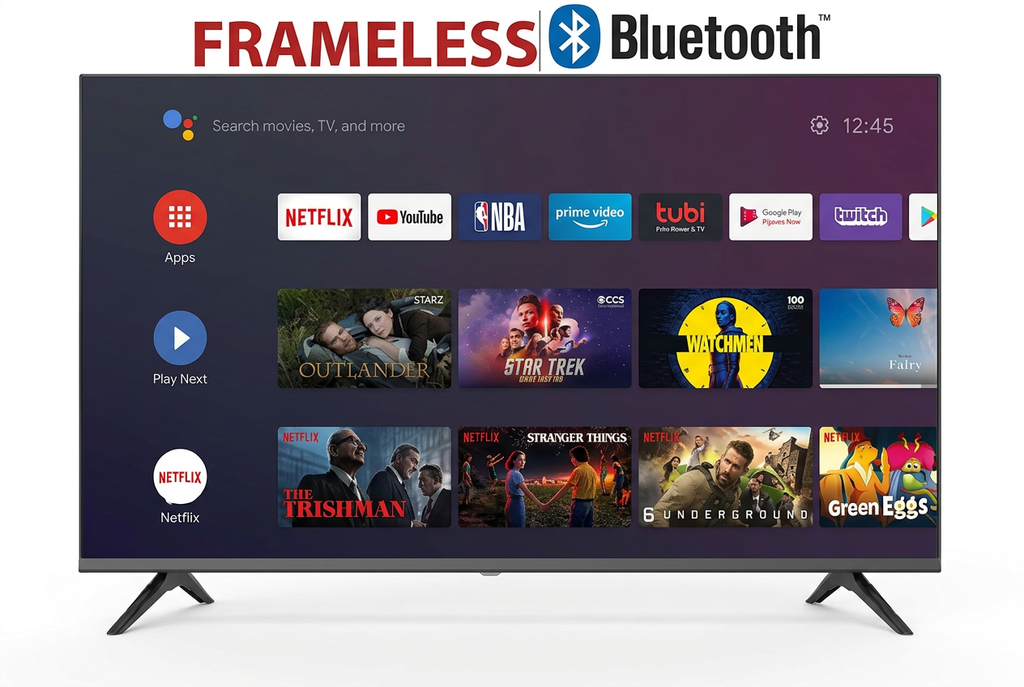 Vitron HTC3200S 32-Inch HD Smart Android TV - Front View Frameless