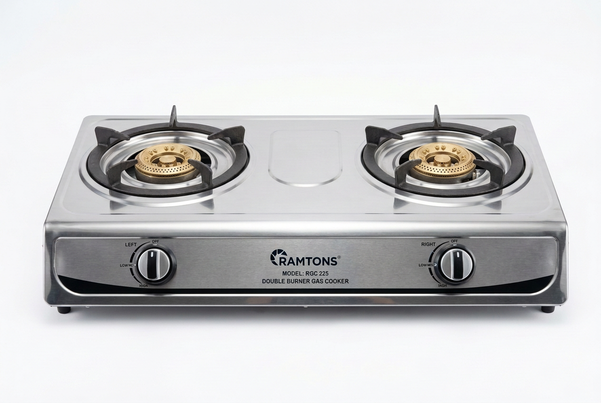Ramtons RG/501 Double Burner Gas Cooker - Front View