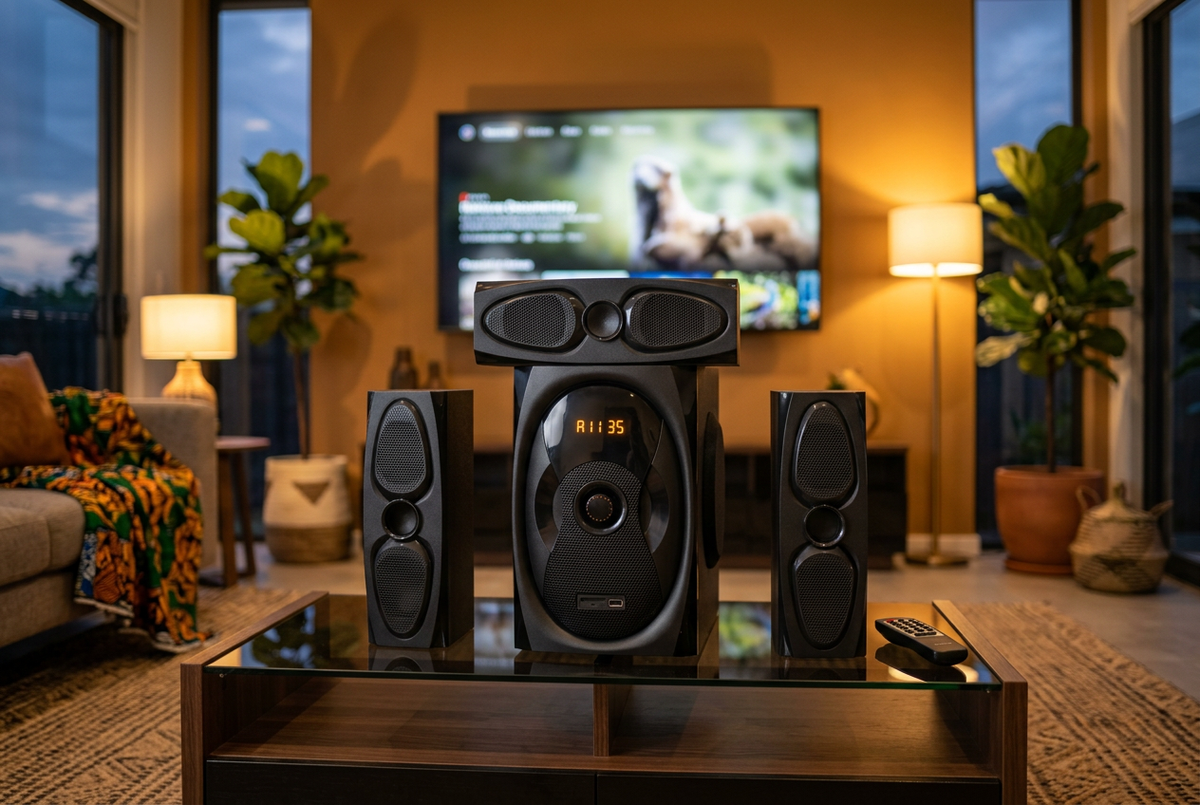 Vitron V652 3.1CH 8000W Multimedia Woofer Bluetooth Speaker System - Living Room Lifestyle Setup