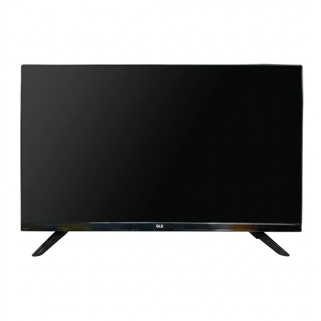 AI-edited GLD 24-inch television on white with screen off.