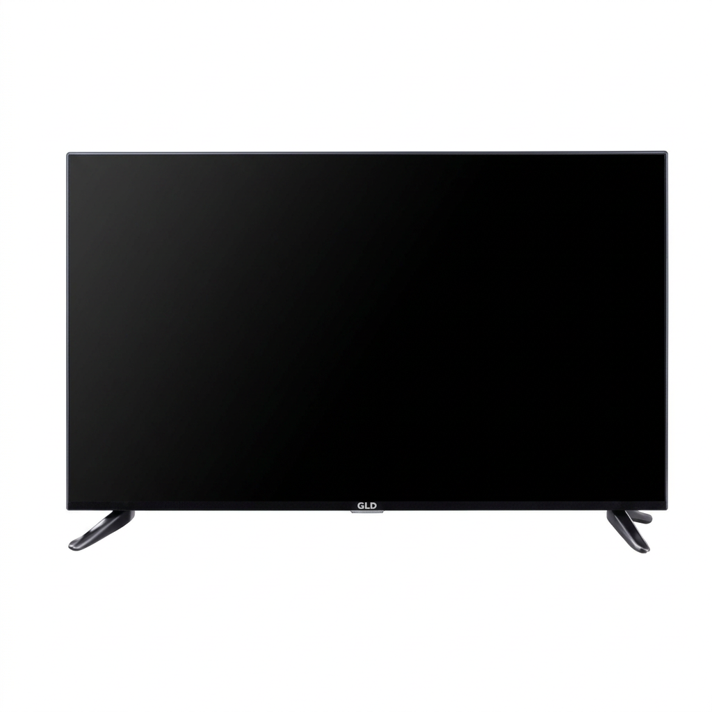 AI-edited GLD 32-inch TV on white with screen off.