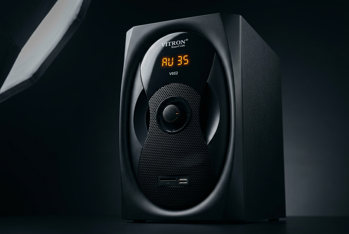 Vitron V652 3.1CH 8000W Multimedia Woofer Bluetooth Speaker System - Subwoofer Close-up Detail