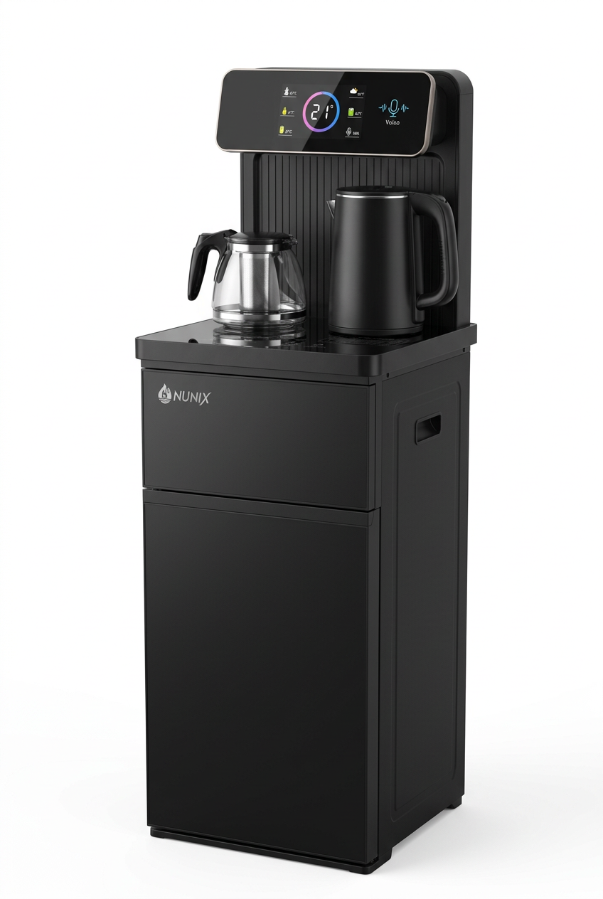 NUNIX A3C Hot & Cold Bottom Load Water Dispenser with Voice Recognition - Front View