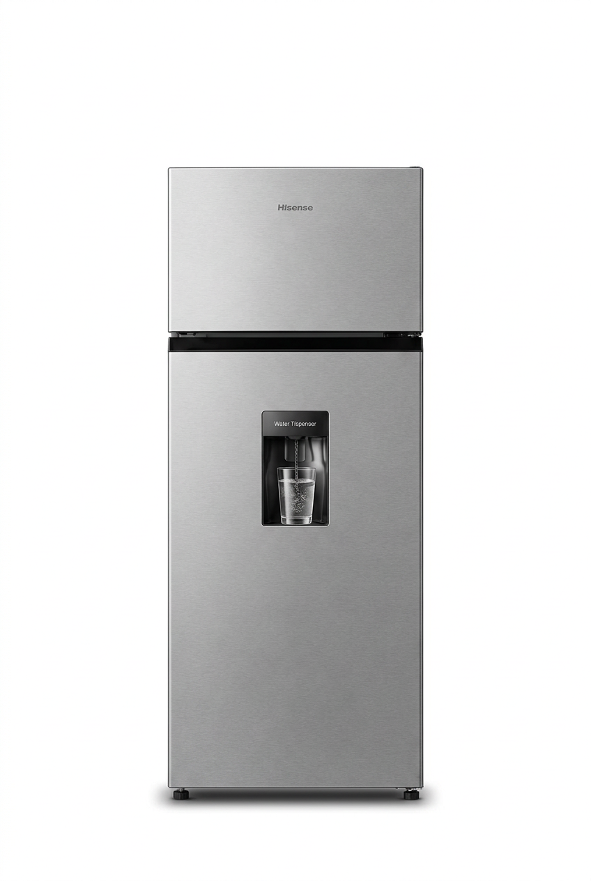Hisense 205L REF205DR Double Door Refrigerator with Water Dispenser - Front View