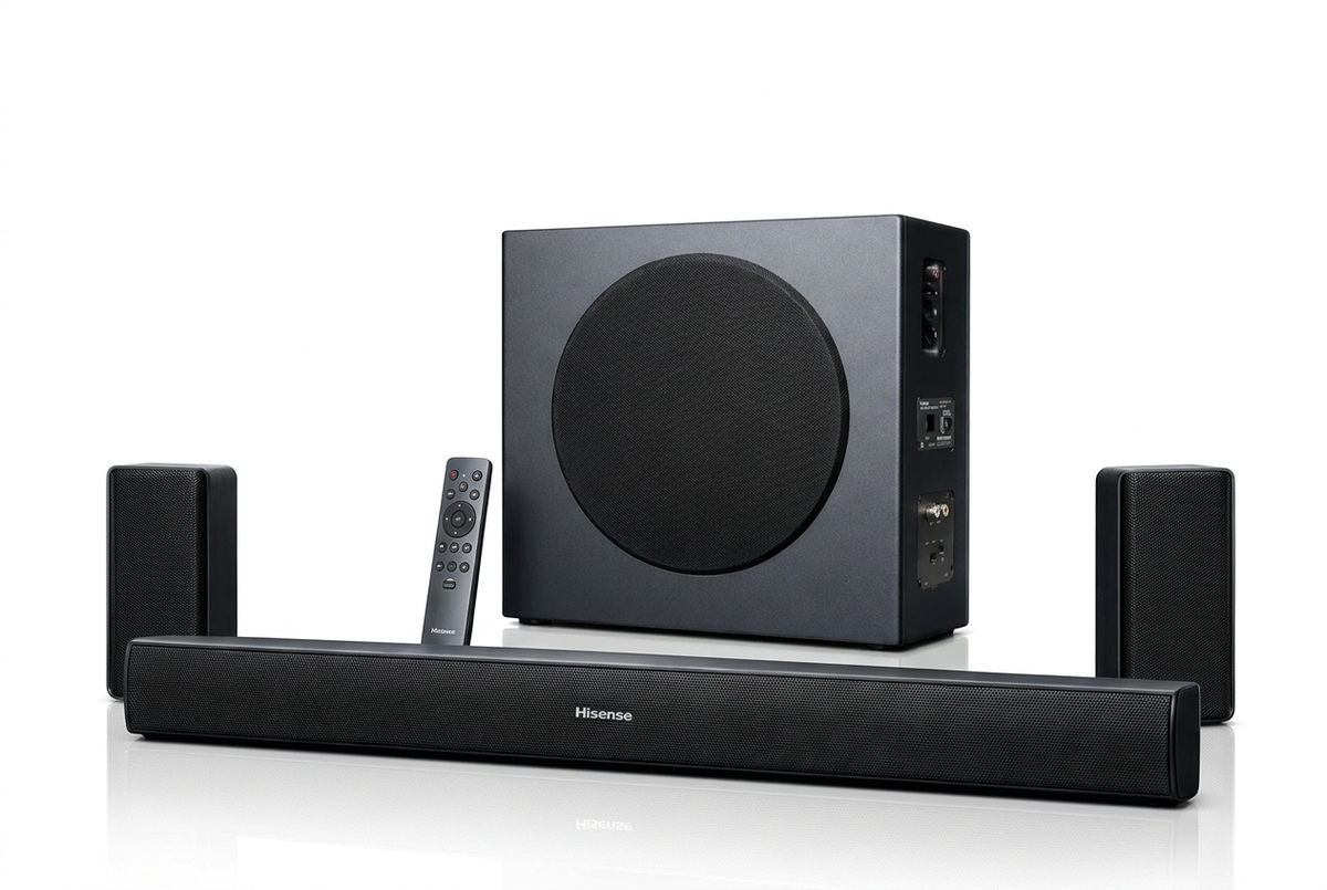 Hisense HS5100 540W 5.1CH Soundbar - Full System with Subwoofer & Rear Speakers